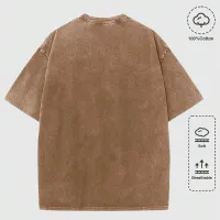 Never Look Back Printed Washed T-Shirt thumbnail 2