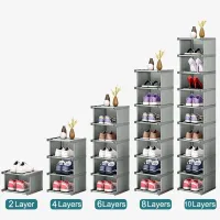 10 Tier Vertical Shoe Shelf thumbnail 3