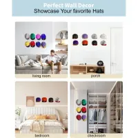 8pcs Adhesive Hat Hooks thumbnail 4