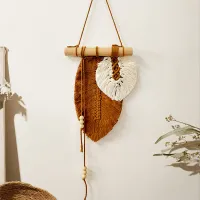 Boho Macrame Leaf Wall Hanging thumbnail 4