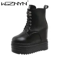 Punk Platform Wedge Gothic Boots thumbnail 1