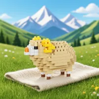Sheep Zoo Mini Building Blocks Set thumbnail 2