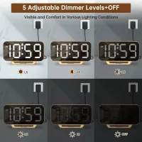 Slim Mirror Digital Alarm Clock thumbnail 4