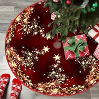 Gold Star Christmas Tree Skirt thumbnail 1