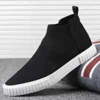 High Top Canvas Slip-On Sneakers for Men thumbnail 4