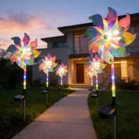Solar Pinwheel Garden Lights (2pc) thumbnail 3