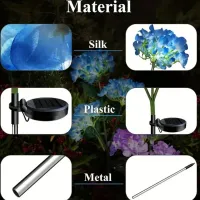 Solar Blue Hydrangea Garden Lights thumbnail 5