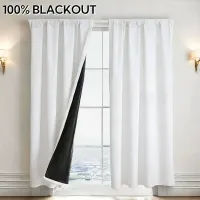 Blackout Thermal Curtain with Black Backing thumbnail 4