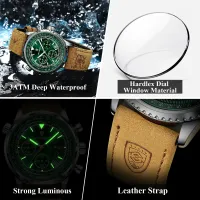POEDAGAR Men's Chronograph Watch thumbnail 4