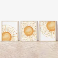 Boho Rainbow Sunshine Nursery Posters Set of 3 thumbnail 4