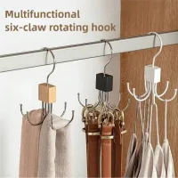 6 Hook Rotating Belt & Tie Hanger thumbnail 6