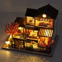 DIY Mini Wooden Dollhouse with Light Kit thumbnail 5
