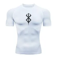 Men's Print Compression Shirt Short Sleeve thumbnail 4