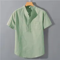 Men's Summer Button Shirt with Pocket thumbnail 4