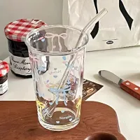 Cute Bow Striped Cartoon Glass Cup thumbnail 6