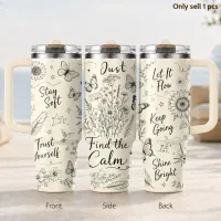 Just Breathe Motivational Tumbler thumbnail 1