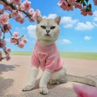 Knitted Pearl Dog Hoodie Sweater thumbnail 3