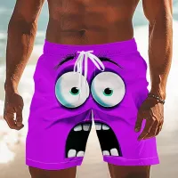 Funny Face 3D Printed Board Shorts thumbnail 4