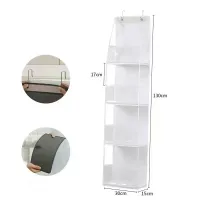 4/6Tier Over The Door Organizer Miscellaneous Clothes Toy Hanging Storage Bag With Mesh Pockets Shelves For Closet Bedroom Dorm thumbnail 5