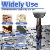 Titanium HSS Tap Drill Bits Set 6pc thumbnail 5