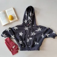 Kids Stars Hooded Zipper Coat thumbnail 5