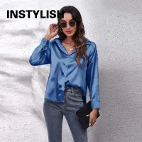 Women's Satin Long Sleeve Blouse thumbnail 5