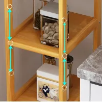 Bamboo Narrow Space Organizer Cabinet thumbnail 3