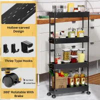 SPACEKEEPER Slim Rolling Storage Cart thumbnail 4