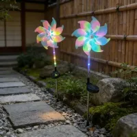 Solar Windmill Garden Light thumbnail 4
