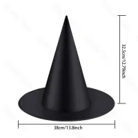 Halloween Hanging Black Witch Hats Bulk Set thumbnail 2