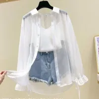 Women's Summer Chiffon Button-Up Blouse thumbnail 6