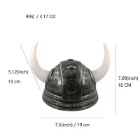Viking Horn Hat with Braids Cosplay Helmet thumbnail 6