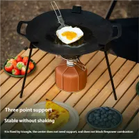 Triangular BBQ Grill Pot Rack with Chain thumbnail 2