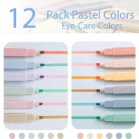 12 Colors Pastel Highlighters Set thumbnail 1