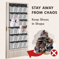 24-Grid Shoe Organizer Storage Rack thumbnail 3