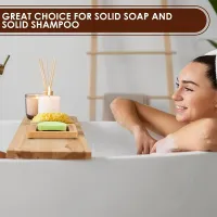 Bamboo Soap Dish & Tray Set thumbnail 4