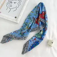 Luxury Tree Print Silk Scarf 90x90cm thumbnail 5