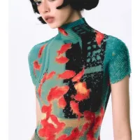 Tie Dye Bodycon Crop Tops thumbnail 2