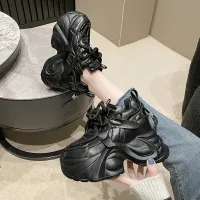 Women's Chunky Platform Sneakers - 9.5CM Sole thumbnail 4