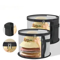 PVC Hat Storage Organizer with Zipper thumbnail 4