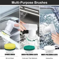 Cordless Electric Spin Scrubber with 6 Heads thumbnail 3