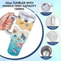 Underwater World Animals 40oz Tumbler thumbnail 6