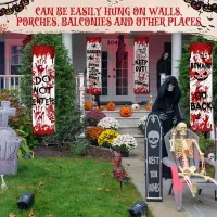 Halloween Horror Skeleton Door Banner thumbnail 2