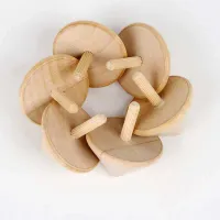 Unfinished Wooden Spinning Top Bulk Party Favors thumbnail 2