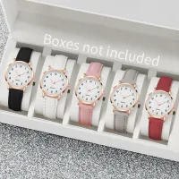Arabic Dial Quartz Watch with Leather Strap thumbnail 2