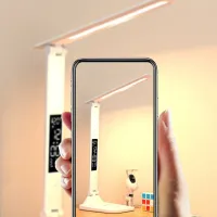 Foldable LED Desk Lamp with Alarm Clock thumbnail 3