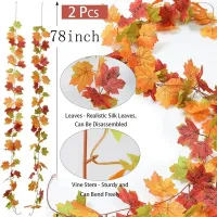 2M Artificial Maple Leaf Garland thumbnail 6