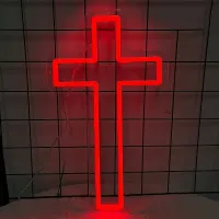 Jesus Cross Neon Sign LED Lamp thumbnail 1