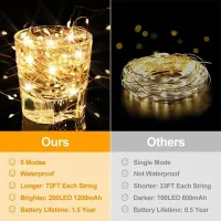 Solar Powered Fairy Lights - Outdoor Waterproof thumbnail 2