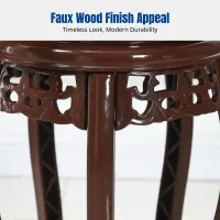 Chinese Style Faux Wood Plant Stand thumbnail 4
